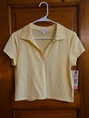 Soft Yellow Polo Top